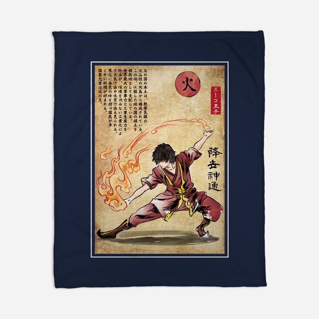 Fire Nation Master Woodblock-None-Fleece-Blanket-DrMonekers