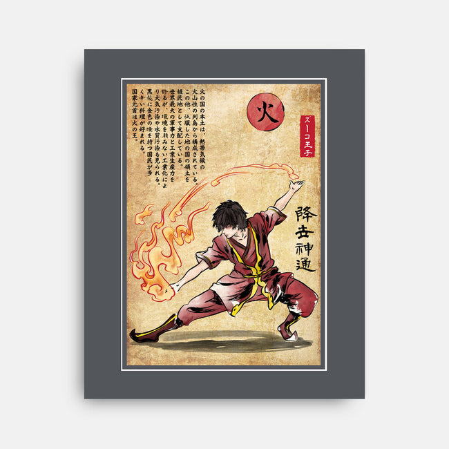 Fire Nation Master Woodblock-None-Stretched-Canvas-DrMonekers