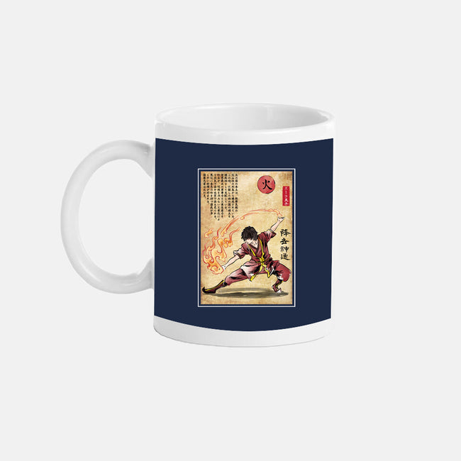 Fire Nation Master Woodblock-None-Mug-Drinkware-DrMonekers