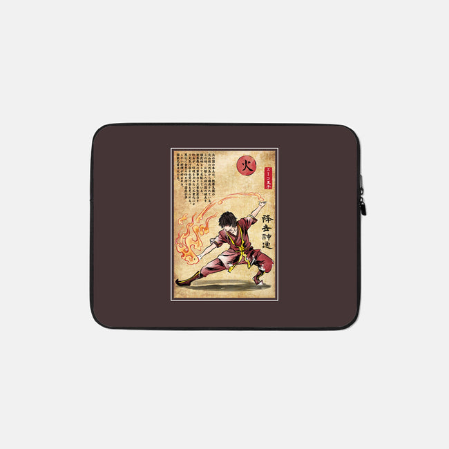 Fire Nation Master Woodblock-None-Zippered-Laptop Sleeve-DrMonekers