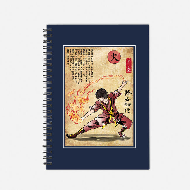 Fire Nation Master Woodblock-None-Dot Grid-Notebook-DrMonekers