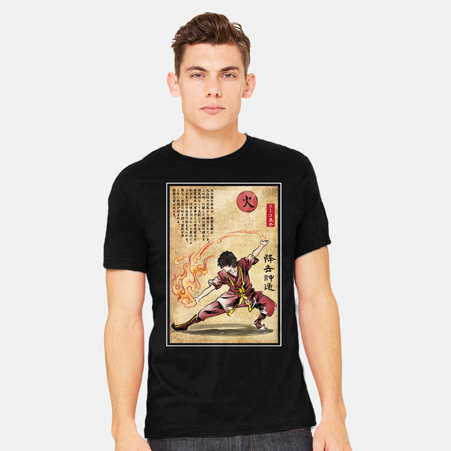 Fire Nation Master Woodblock-Mens-Heavyweight-Tee-DrMonekers