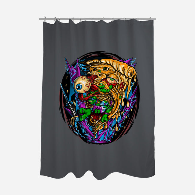 Turtles Love Pizza-None-Polyester-Shower Curtain-VicInFlight