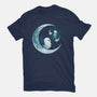 Ghostly Moon-Womens-Fitted-Tee-Vallina84