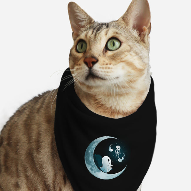 Ghostly Moon-Cat-Bandana-Pet Collar-Vallina84