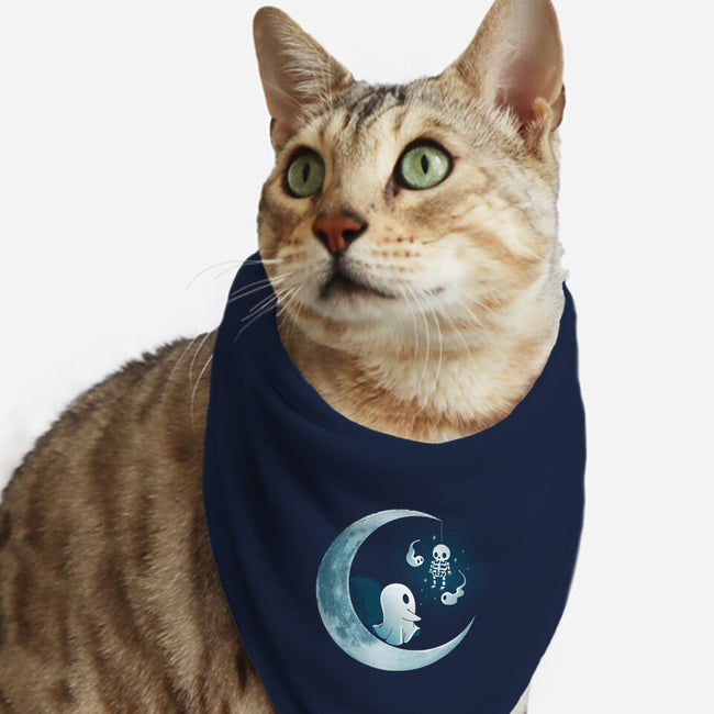 Ghostly Moon-Cat-Bandana-Pet Collar-Vallina84