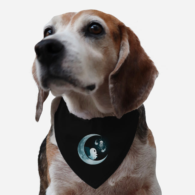 Ghostly Moon-Dog-Adjustable-Pet Collar-Vallina84