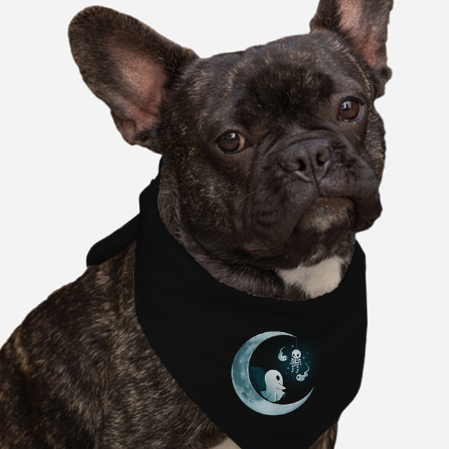 Ghostly Moon-Dog-Bandana-Pet Collar-Vallina84