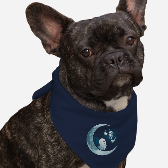 Ghostly Moon-Dog-Bandana-Pet Collar-Vallina84