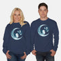 Ghostly Moon-Unisex-Crew Neck-Sweatshirt-Vallina84