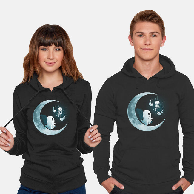 Ghostly Moon-Unisex-Pullover-Sweatshirt-Vallina84