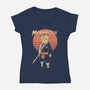 Meowster Awakens-Womens-V-Neck-Tee-vp021