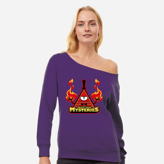 Gravity Falls Mysteries-Womens-Off Shoulder-Sweatshirt-Studio Mootant