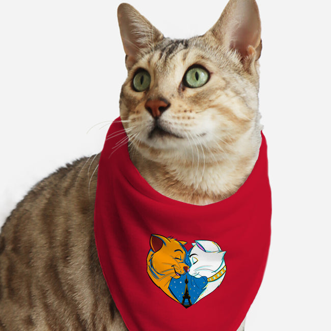 Paris Love-Cat-Bandana-Pet Collar-ellr