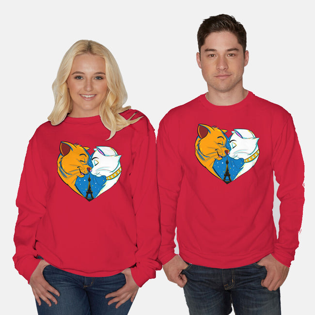 Paris Love-Unisex-Crew Neck-Sweatshirt-ellr