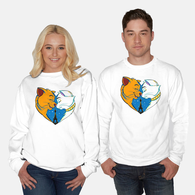 Paris Love-Unisex-Crew Neck-Sweatshirt-ellr