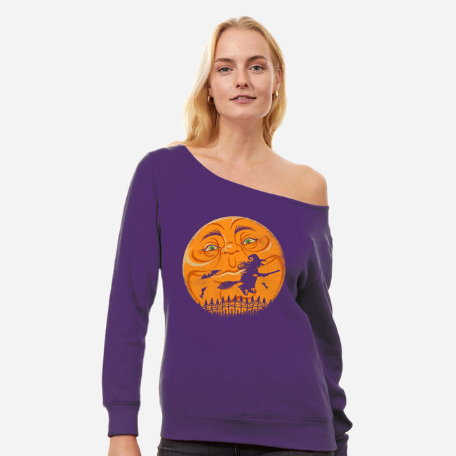 Witchy Moon-Womens-Off Shoulder-Sweatshirt-kennsing