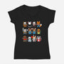 Scary Animals-Womens-V-Neck-Tee-Vallina84