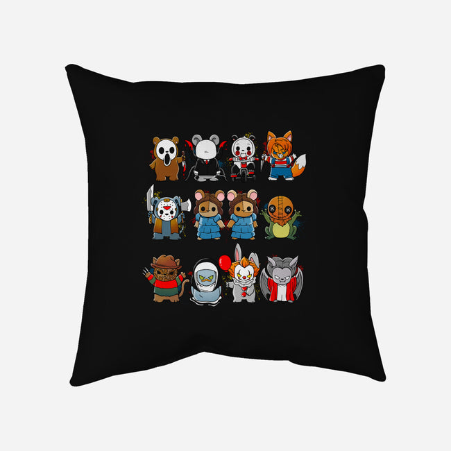 Scary Animals-None-Removable Cover-Throw Pillow-Vallina84