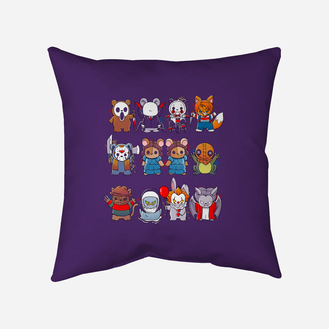 Scary Animals-None-Removable Cover-Throw Pillow-Vallina84