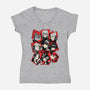 All Out Attack-Womens-V-Neck-Tee-jmcg