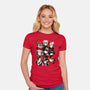 All Out Attack-Womens-Fitted-Tee-jmcg