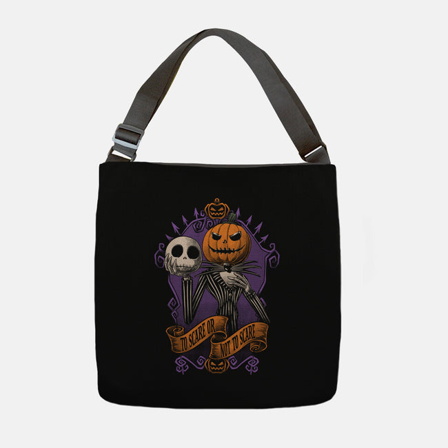 To Scare Or Not-None-Adjustable Tote-Bag-Studio Mootant