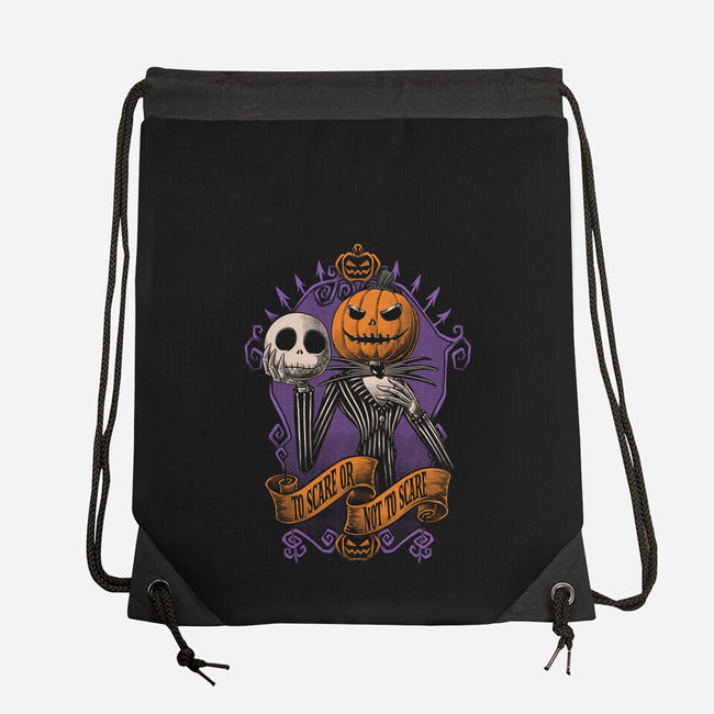 To Scare Or Not-None-Drawstring-Bag-Studio Mootant