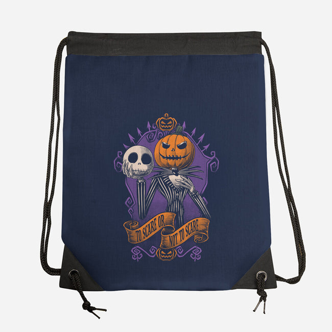 To Scare Or Not-None-Drawstring-Bag-Studio Mootant