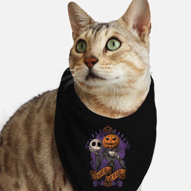 To Scare Or Not-Cat-Bandana-Pet Collar-Studio Mootant