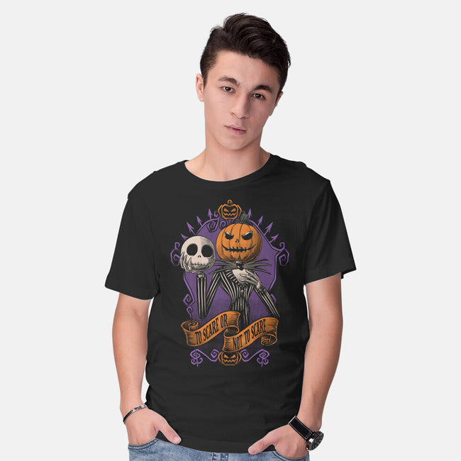 To Scare Or Not-Mens-Basic-Tee-Studio Mootant