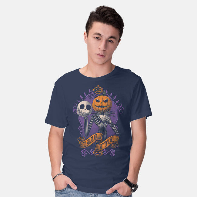 To Scare Or Not-Mens-Basic-Tee-Studio Mootant