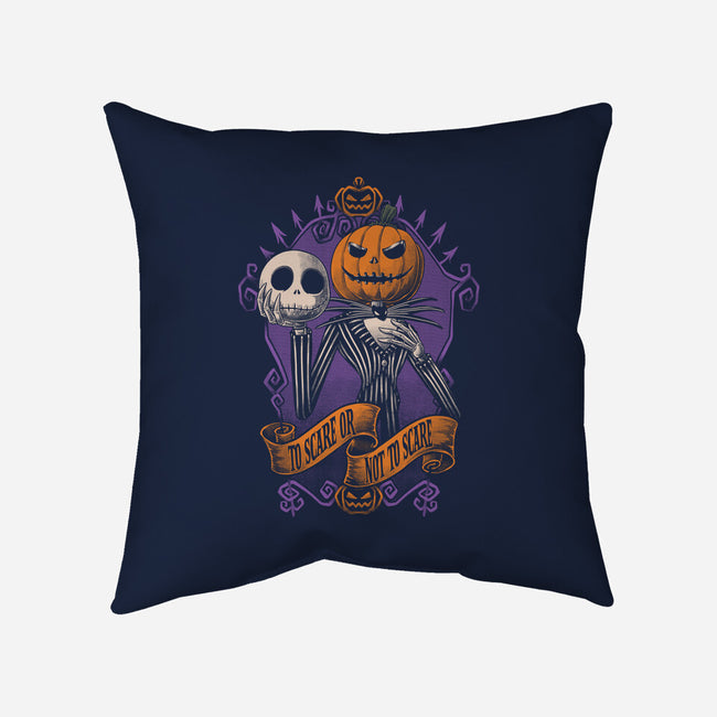 To Scare Or Not-None-Non-Removable Cover w Insert-Throw Pillow-Studio Mootant