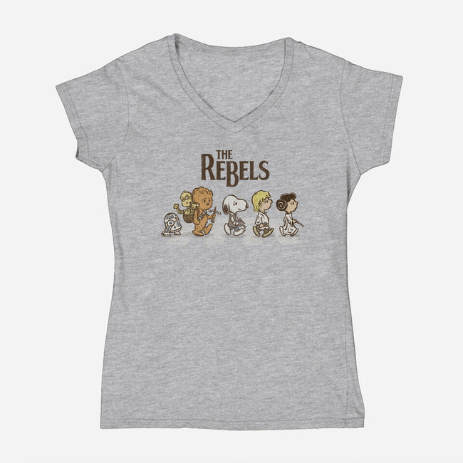 Rebel Road-Womens-V-Neck-Tee-kg07