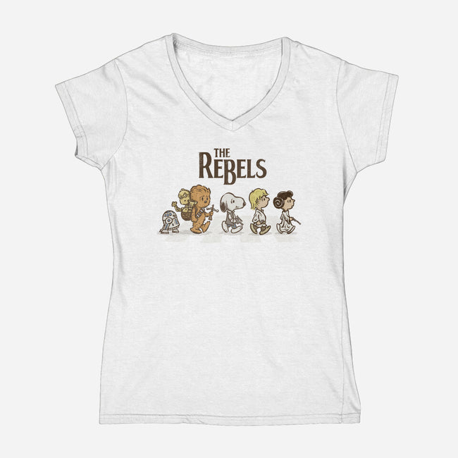 Rebel Road-Womens-V-Neck-Tee-kg07