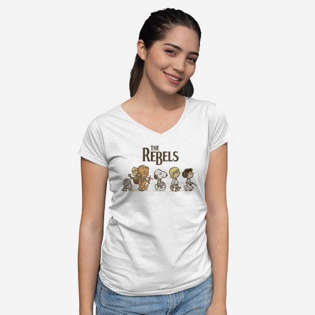 Rebel Road-Womens-V-Neck-Tee-kg07