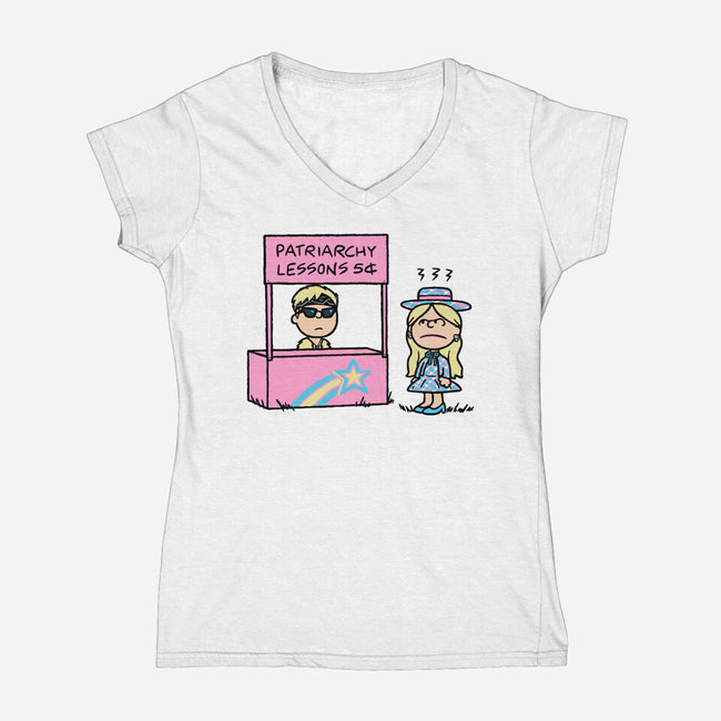 Patriarchy Lessons-Womens-V-Neck-Tee-Raffiti