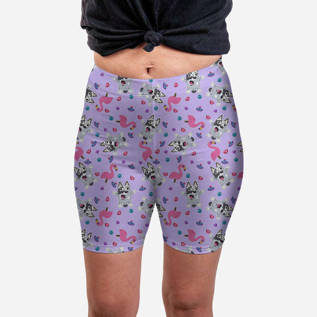 Muffins And Flamingos-Womens-All Over Print Biker-Shorts-Alexhefe