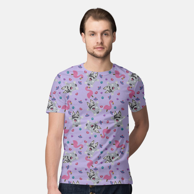 Muffins And Flamingos-Mens-All Over Print Crew Neck-Tee-Alexhefe