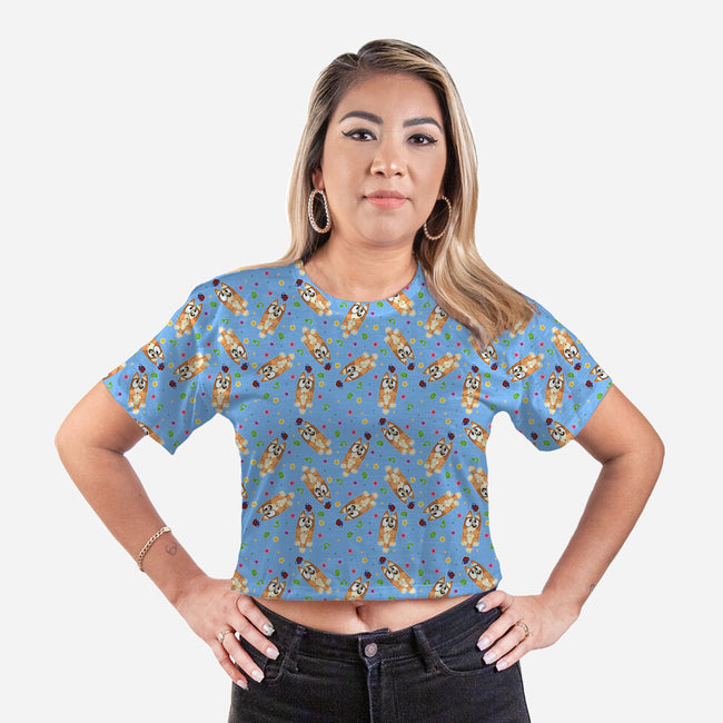 Poor Little Bug On The Wall-Womens-All Over Print Cropped-Tee-Alexhefe