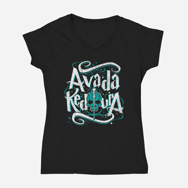 Avada Kedavra-Womens-V-Neck-Tee-Getsousa!