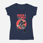 Rock Is The Way-Womens-V-Neck-Tee-Tri haryadi