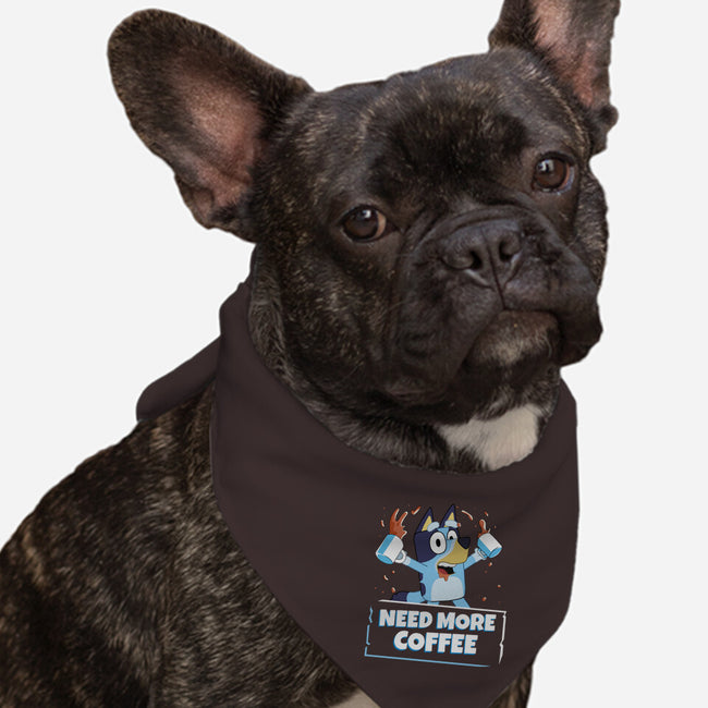 Bluey Needs More Coffee-Dog-Bandana-Pet Collar-MaxoArt