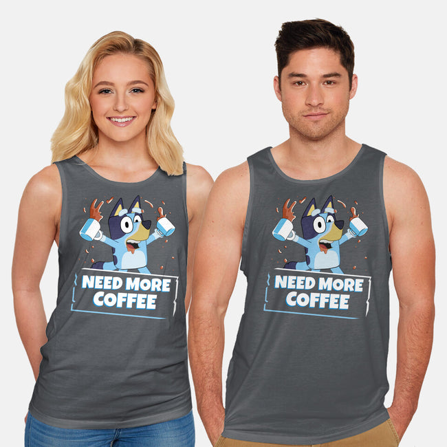 Bluey Needs More Coffee-Unisex-Basic-Tank-MaxoArt