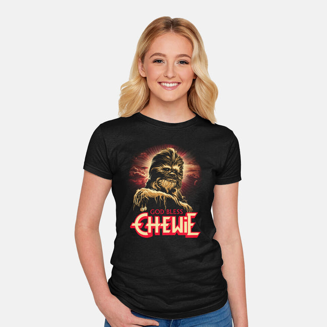 God Bless Chewie-Womens-Fitted-Tee-CappO