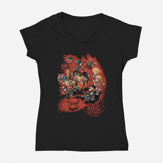 Mad Kart-Womens-V-Neck-Tee-TonyCenteno