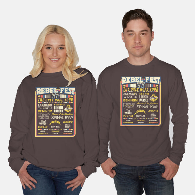 Rebel Fest-Unisex-Crew Neck-Sweatshirt-rocketman_art