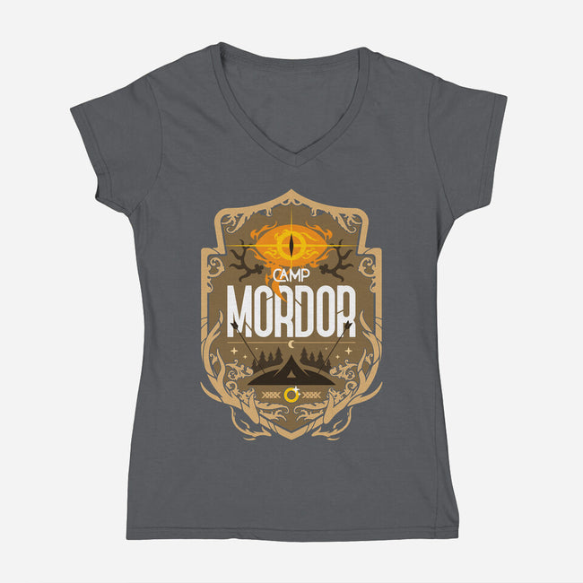 Camp Mordor-Womens-V-Neck-Tee-BadBox