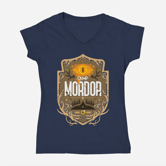 Camp Mordor-Womens-V-Neck-Tee-BadBox