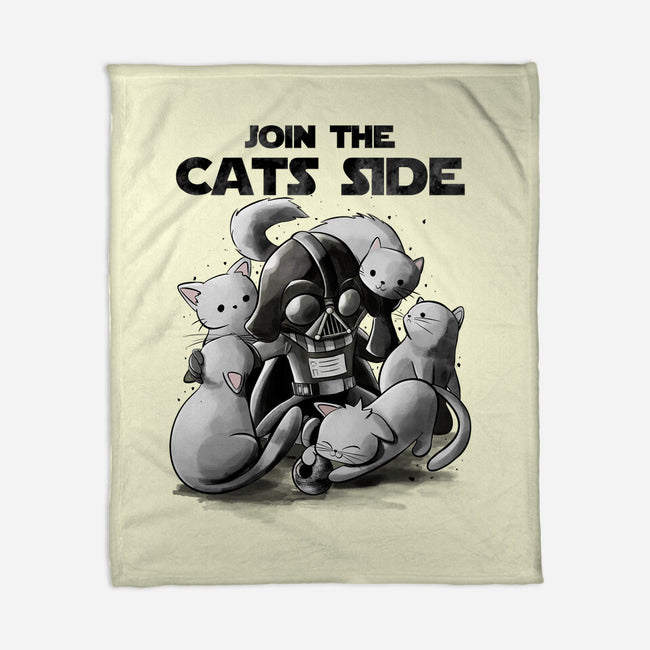 Join The Cats Side-None-Fleece-Blanket-fanfabio